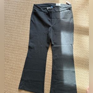 Stretchy grey flare dress pants